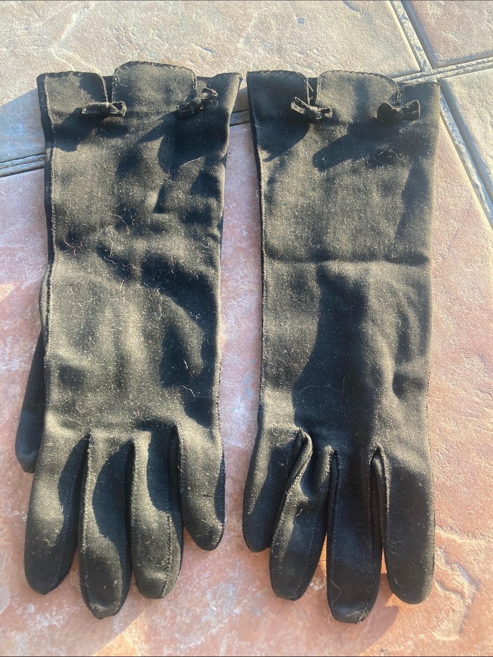 Vintage Black Evening Gloves